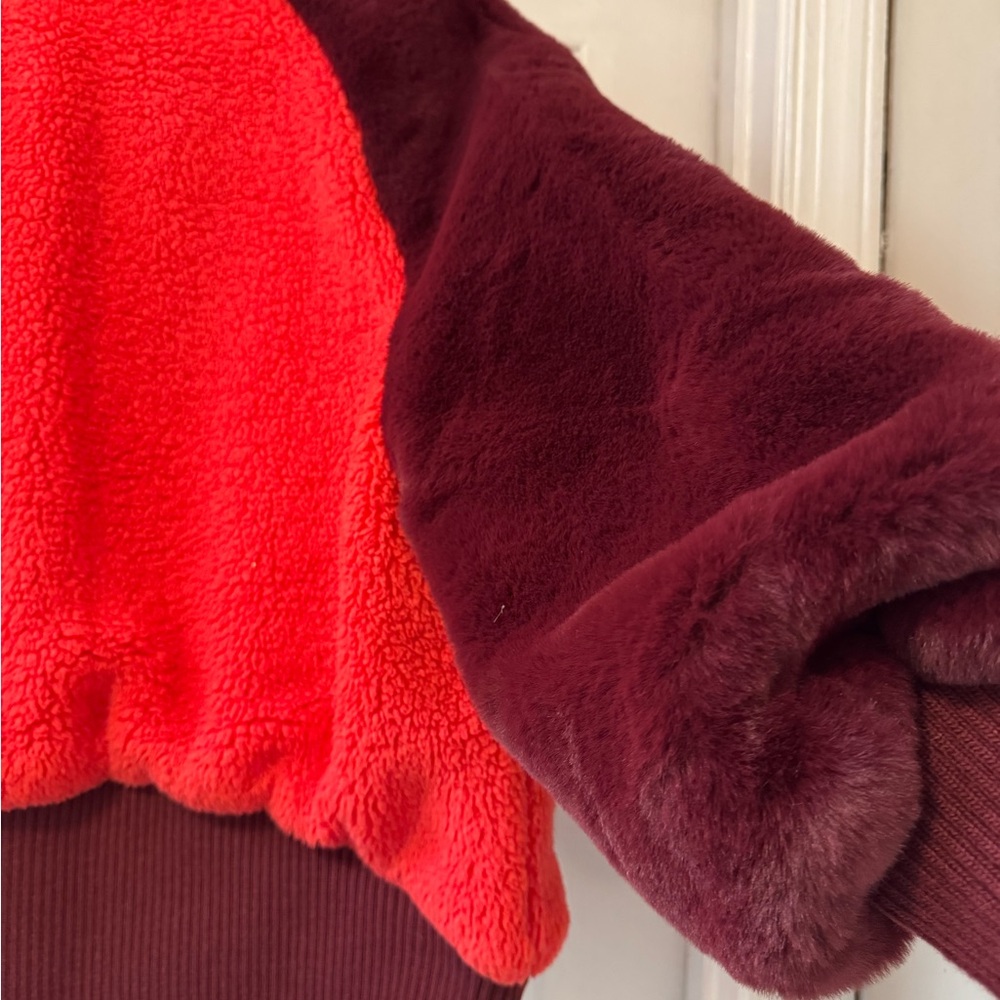 UGG Red and Burgundy Faux Fur Jacket - Picture 11 of 15
